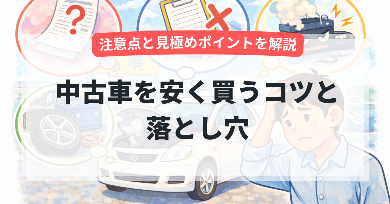 福井で中古車を安く買うコツと落とし穴|失敗しない判断基準とは