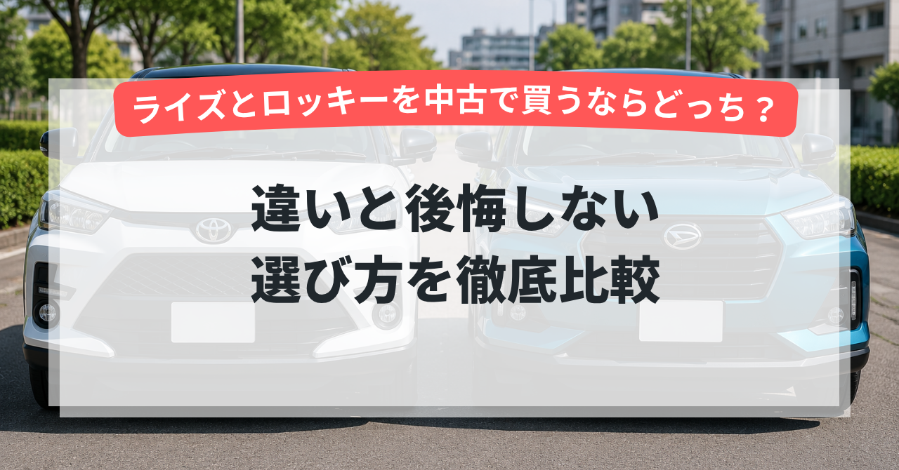 【ライズとロッキーを中古で買うならどっち？】違いと後悔しない選び方を徹底比較